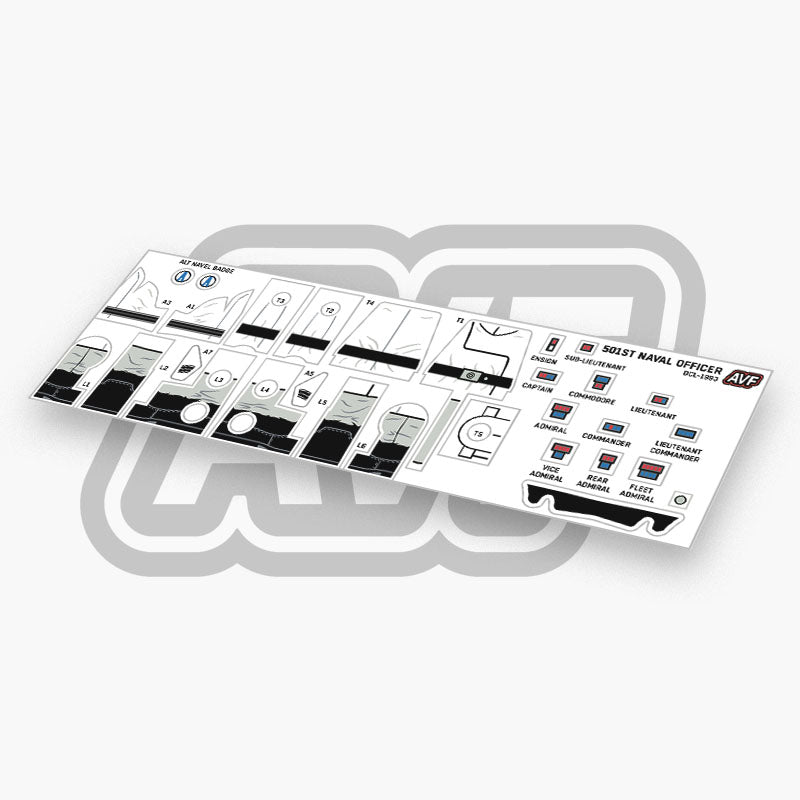 501st Naval Officer Decals