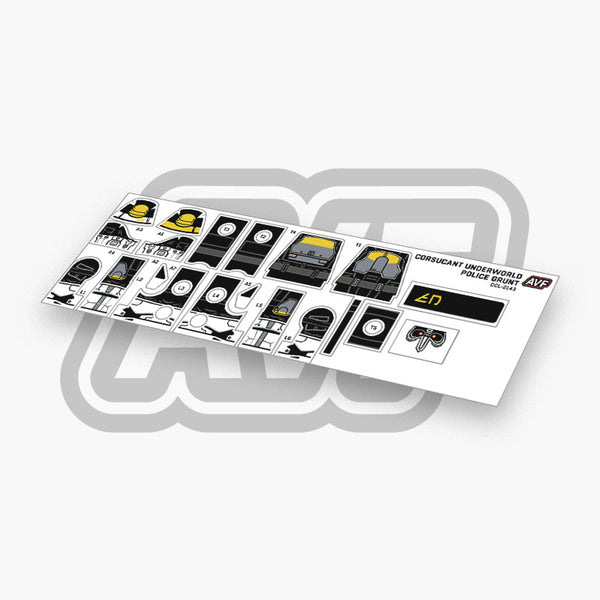 Coruscant Underworld Police Decals