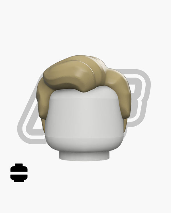 Male Hairstyle, Combed and Cut Short Hairpiece 3D Print