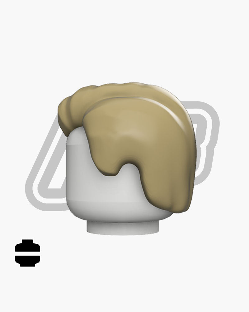 Male Hairstyle, Combed and Cut Short Hairpiece 3D Print