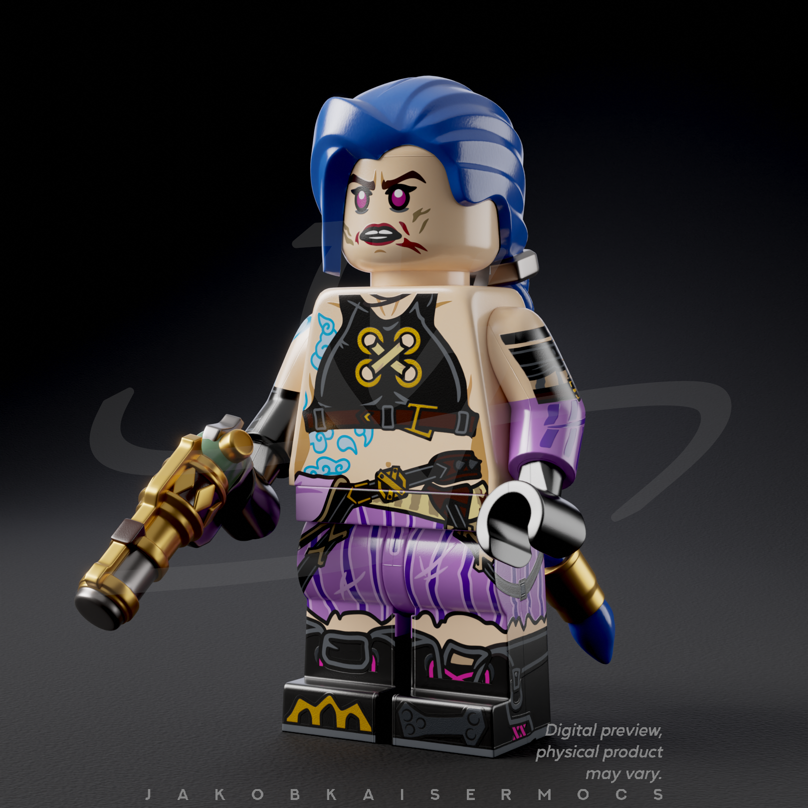 Jinx & Vi - Pad Printed Figure Bundle READY-TO-SHIP
