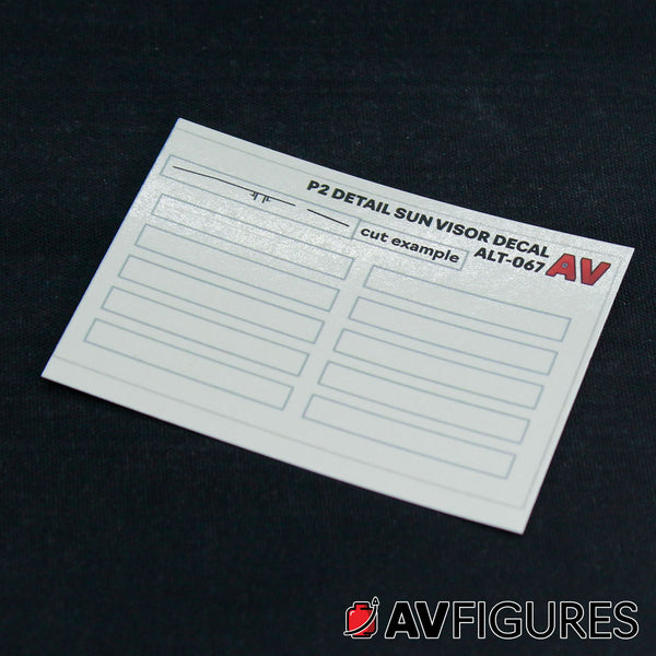 P2 Detail CAC Sun Visor Decals