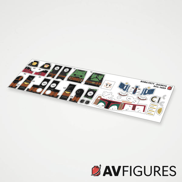 Boba Fett Decals - Daimyo - NanoRex x AV Figures Collaboration